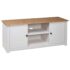 vidaXL TV Cabinet White 120x40x50 cm Solid Pine Wood Panama Range - Image 5