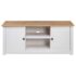 vidaXL TV Cabinet White 120x40x50 cm Solid Pine Wood Panama Range - Image 6