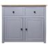 vidaXL Sideboard Grey 93x40x80 cm Solid Pinewood Panama Range - Image 2