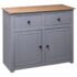 vidaXL Sideboard Grey 93x40x80 cm Solid Pinewood Panama Range - Image 5