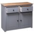 vidaXL Sideboard Grey 93x40x80 cm Solid Pinewood Panama Range - Image 7