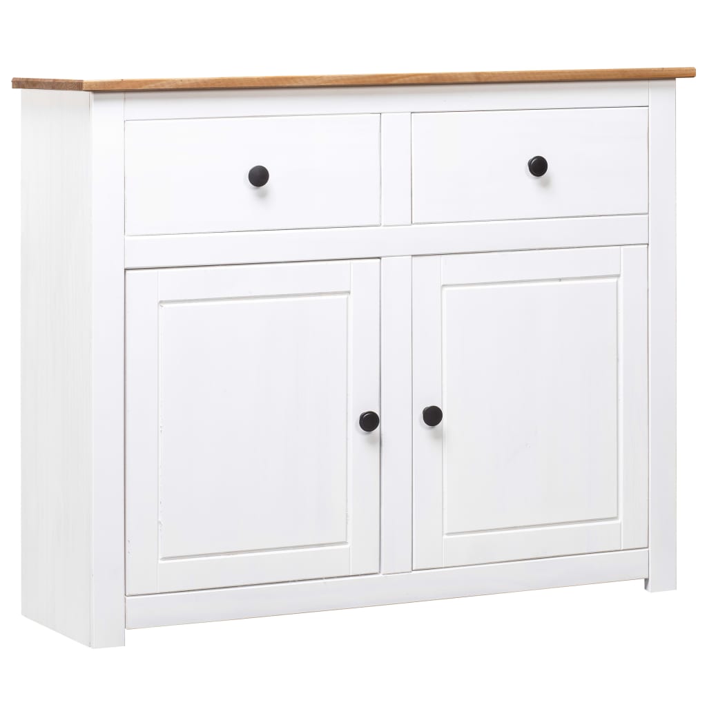 8719883682686_a_en_hd_1 vidaXL Sideboard White 93x40x80 cm Solid Pinewood Panama Range - Image 1