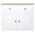 vidaXL Sideboard White 93x40x80 cm Solid Pinewood Panama Range - Image 2