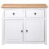 vidaXL Sideboard White 93x40x80 cm Solid Pinewood Panama Range - Image 6