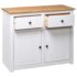 vidaXL Sideboard White 93x40x80 cm Solid Pinewood Panama Range - Image 7