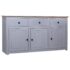 vidaXL Sideboard Grey 135x40x80 cm Solid Pinewood Panama Range