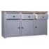 vidaXL Sideboard Grey 135x40x80 cm Solid Pinewood Panama Range - Image 4