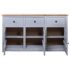 vidaXL Sideboard Grey 135x40x80 cm Solid Pinewood Panama Range - Image 5