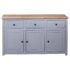 vidaXL Sideboard Grey 135x40x80 cm Solid Pinewood Panama Range - Image 7