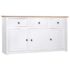 vidaXL Sideboard White 135x40x80 cm Solid Pinewood Panama Range