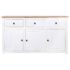 vidaXL Sideboard White 135x40x80 cm Solid Pinewood Panama Range - Image 2