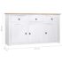 vidaXL Sideboard White 135x40x80 cm Solid Pinewood Panama Range - Image 12