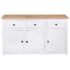 vidaXL Sideboard White 135x40x80 cm Solid Pinewood Panama Range - Image 7