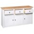 vidaXL Sideboard White 135x40x80 cm Solid Pinewood Panama Range - Image 8