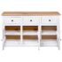 vidaXL Sideboard White 135x40x80 cm Solid Pinewood Panama Range - Image 9
