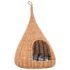 vidaXL Cat House with Cushion 40x60 cm Natural Willow Teepee - Image 2
