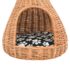 vidaXL Cat House with Cushion 40x60 cm Natural Willow Teepee - Image 7