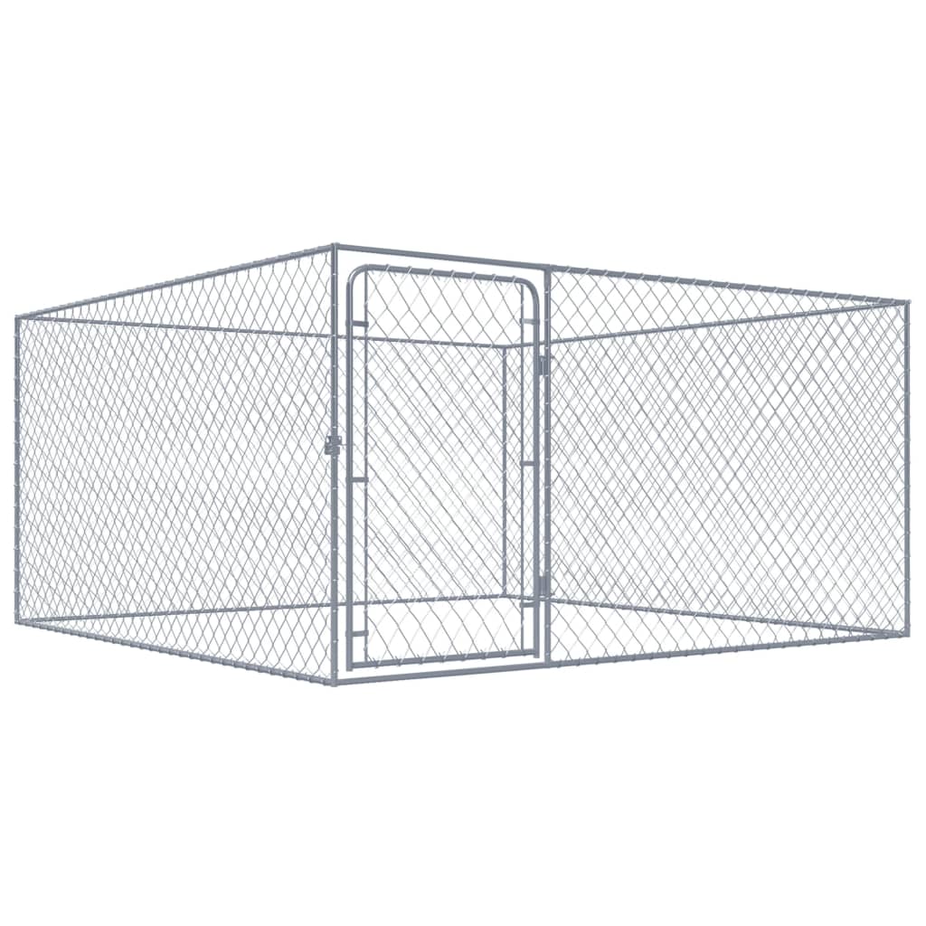 8719883682976_a_en_hd_1 vidaXL Outdoor Dog Kennel Galvanised Steel 2x2x1 m - Image 1