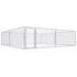 vidaXL Outdoor Dog Kennel Galvanised Steel 4x4x1 m