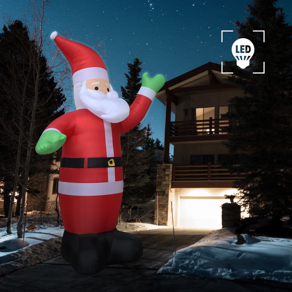 8719883682990_m_en_hd_1 vidaXL Christmas Inflatable Santa Claus LED IP20 600 cm XXL - Image 1