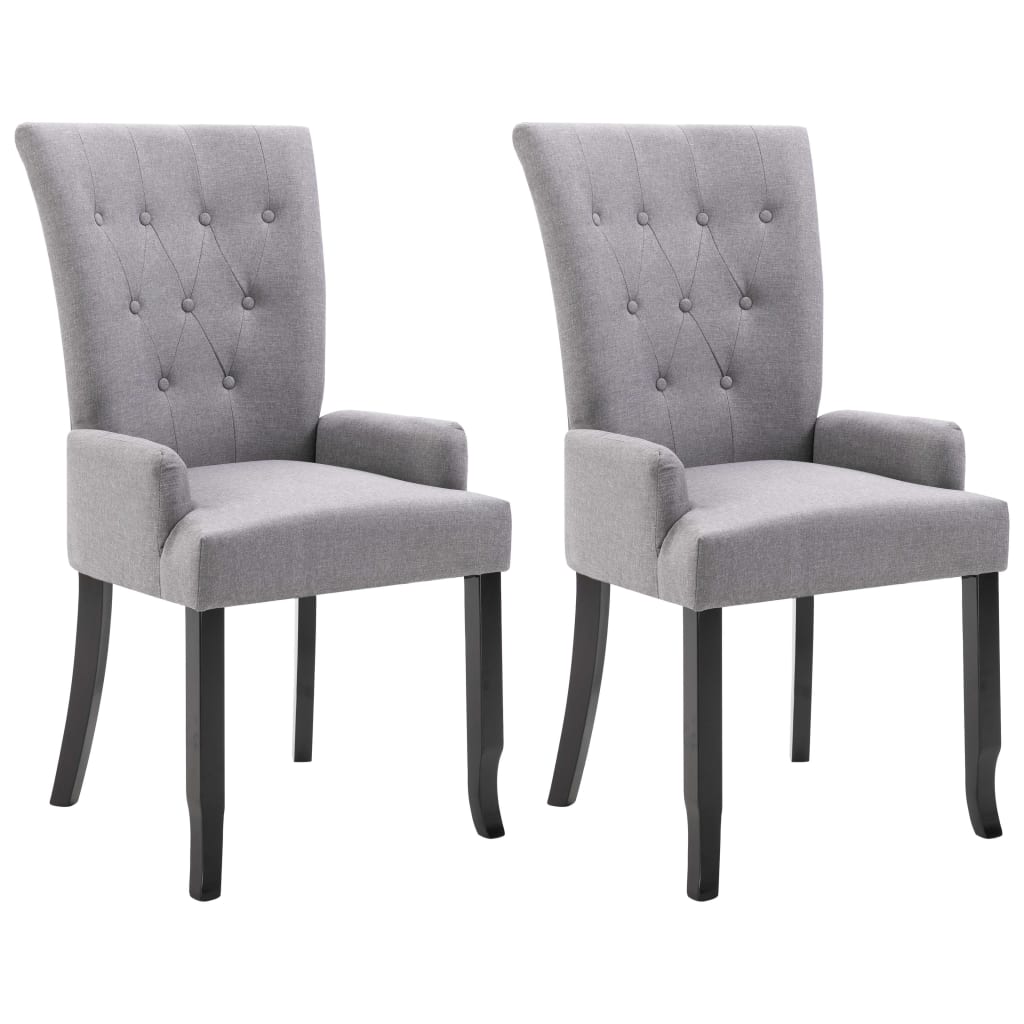 8719883683515_a_en_hd_1 vidaXL Dining Chairs with Armrests 2 pcs Light Grey Fabric - Image 2