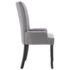 vidaXL Dining Chairs with Armrests 2 pcs Light Grey Fabric - Image 4