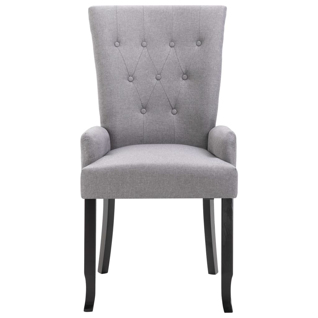 8719883683539_g_en_hd_1 vidaXL Dining Chairs with Armrests 6 pcs Light Grey Fabric - Image 3