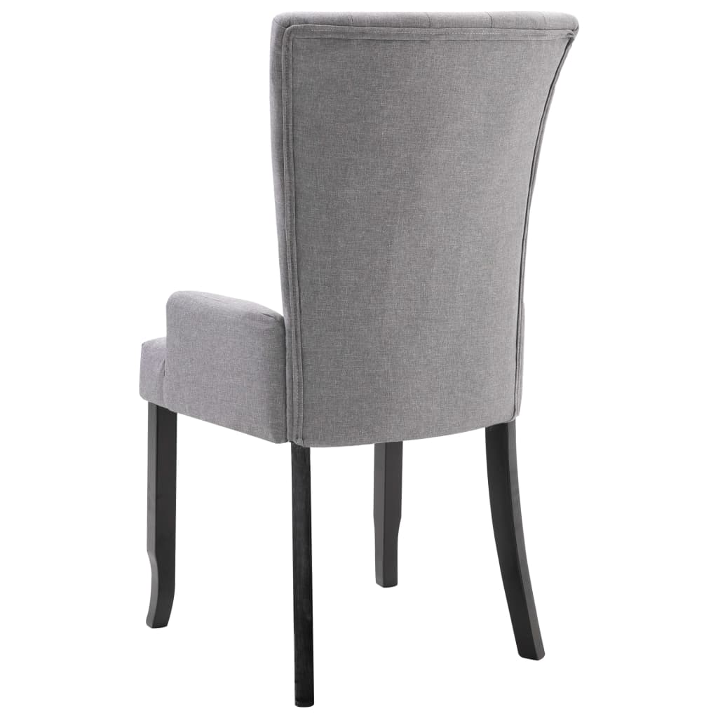 8719883683539_g_en_hd_3 vidaXL Dining Chairs with Armrests 6 pcs Light Grey Fabric - Image 5