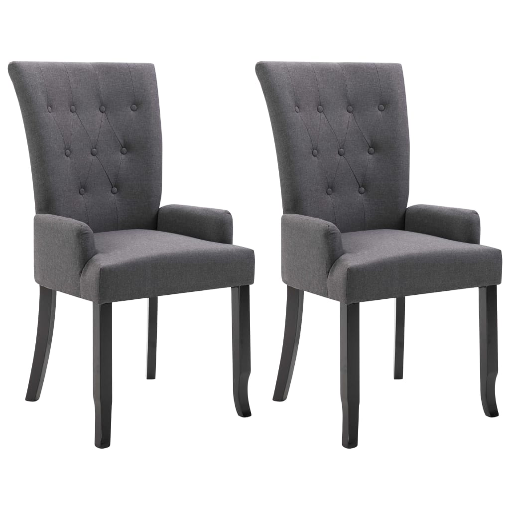 8719883683546_a_en_hd_1 vidaXL Dining Chairs with Armrests 2 pcs Dark Grey Fabric - Image 2