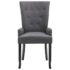 vidaXL Dining Chairs with Armrests 2 pcs Dark Grey Fabric - Image 3