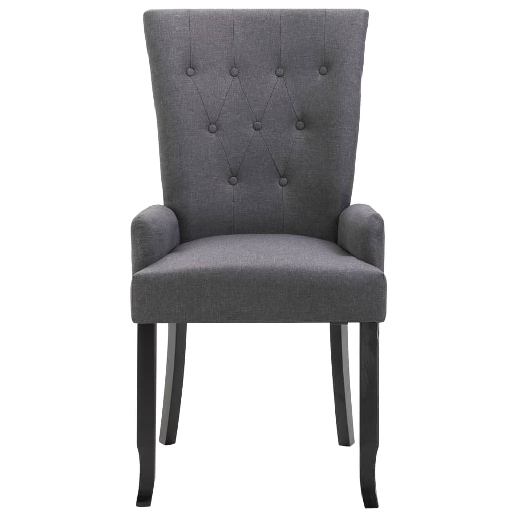 8719883683546_g_en_hd_1 vidaXL Dining Chairs with Armrests 2 pcs Dark Grey Fabric - Image 3
