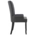 vidaXL Dining Chairs with Armrests 2 pcs Dark Grey Fabric - Image 4