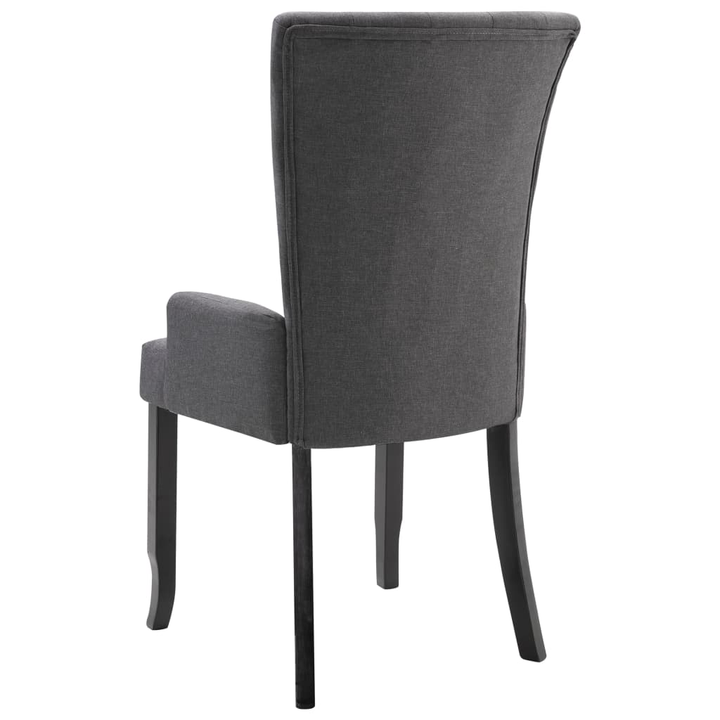 8719883683546_g_en_hd_3 vidaXL Dining Chairs with Armrests 2 pcs Dark Grey Fabric - Image 5