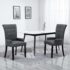 vidaXL Dining Chairs with Armrests 2 pcs Dark Grey Fabric