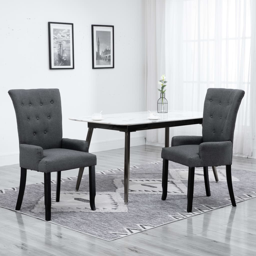 8719883683546_m_en_hd_1 vidaXL Dining Chairs with Armrests 2 pcs Dark Grey Fabric - Image 1