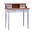 vidaXL Writing Desk with Drawers 90x50x101 cm Solid Mahogany Wood - Image 9