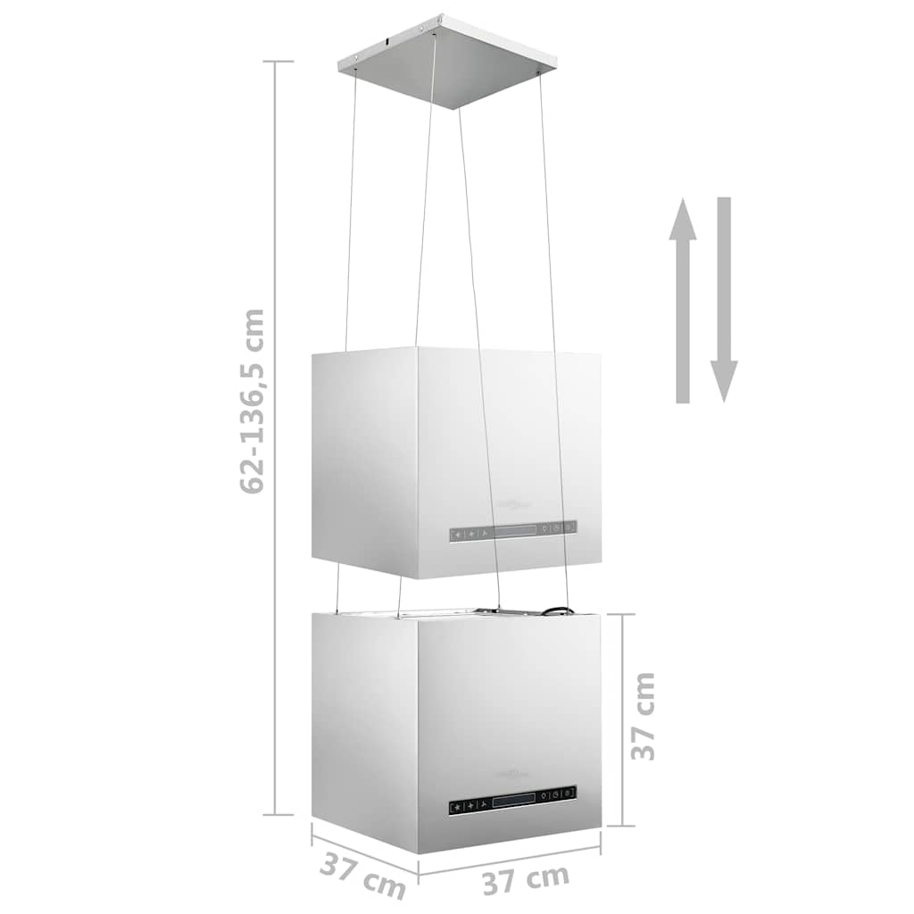 8719883684659_g_en_hd_6 vidaXL Hanging Island Range Hood Touch Sensor LCD 37 cm Stainless Steel - Image 8