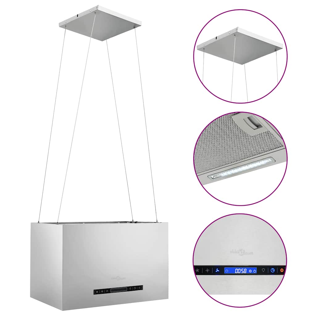 8719883684666_a_en_hd_1 vidaXL Hanging Island Range Hood Touch Sensor LCD 55 cm Stainless Steel - Image 2