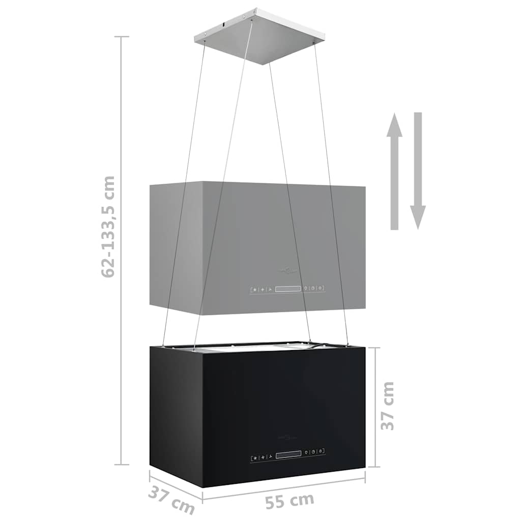 8719883684680_g_en_hd_6 vidaXL Hanging Island Range Hood Touch Sensor LCD 55 cm Powder-coated Steel - Image 8