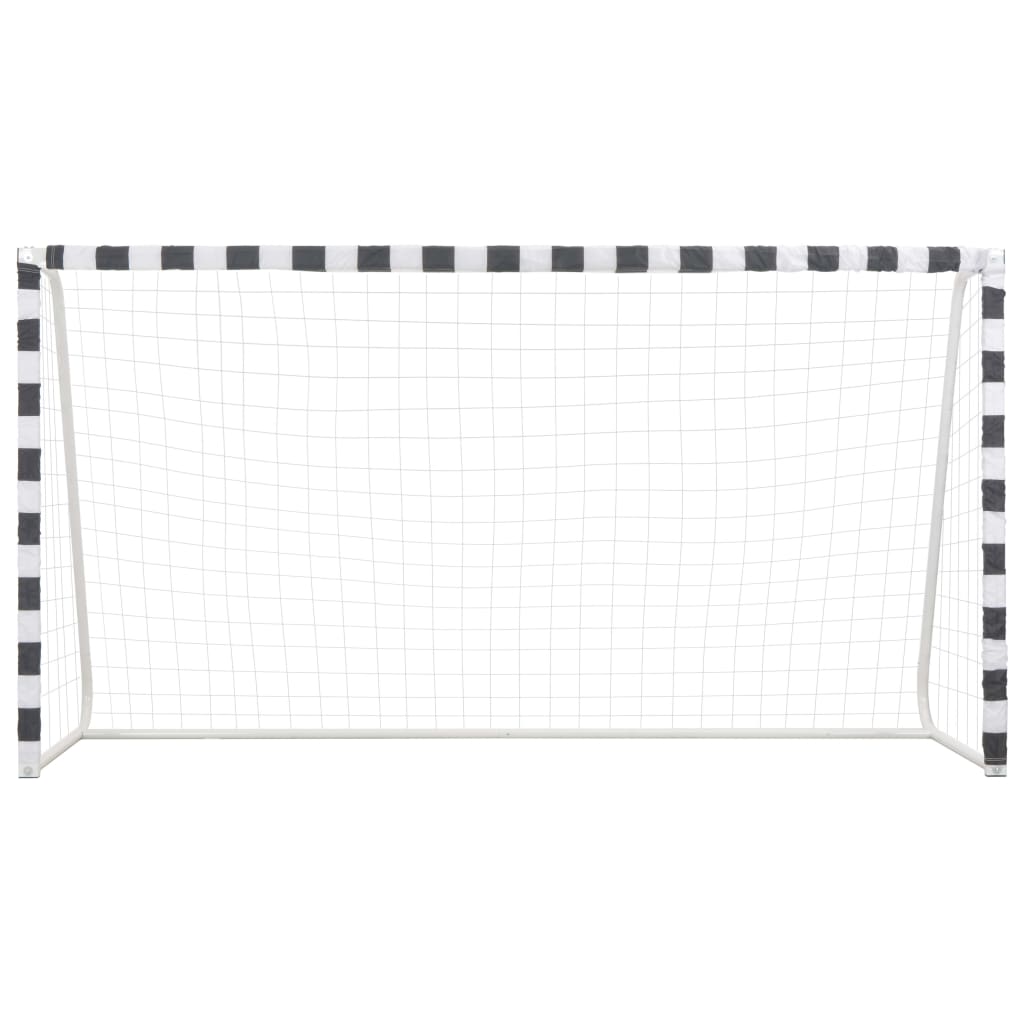 8719883685144_g_en_hd_1 vidaXL Soccer Goal 300x160x90 cm Metal Black and White - Image 2