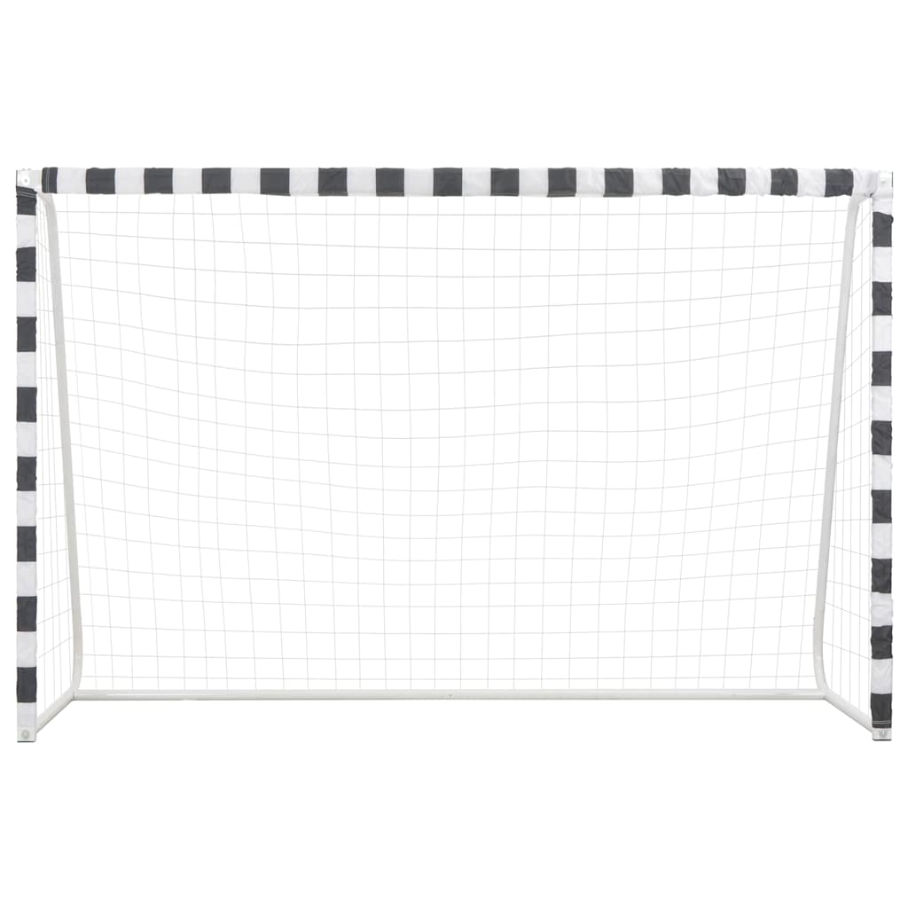 8719883685151_g_en_hd_1 vidaXL Soccer Goal 300x200x90 cm Metal Black and White - Image 2