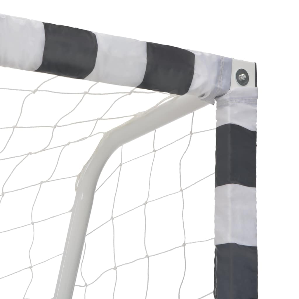 8719883685151_g_en_hd_3 vidaXL Soccer Goal 300x200x90 cm Metal Black and White - Image 4