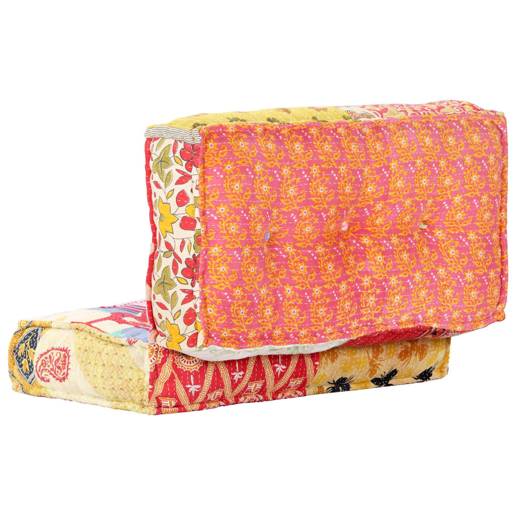 8719883687155_g_en_hd_2 vidaXL Pouffe 100x100x20 cm Patchwork Fabric - Image 3