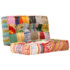 vidaXL Pouffe 100x100x20 cm Patchwork Fabric - Image 10
