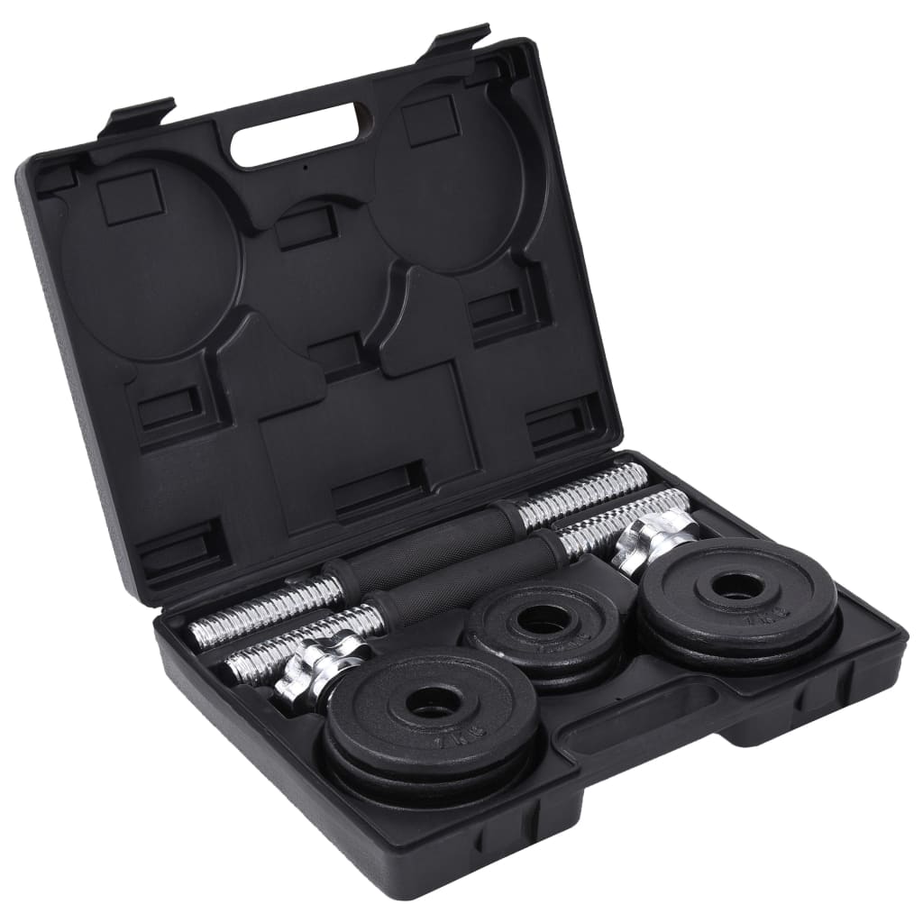 8719883687964_g_en_hd_1 vidaXL 19 Piece Dumbbell Set 15 kg Cast Iron - Image 2