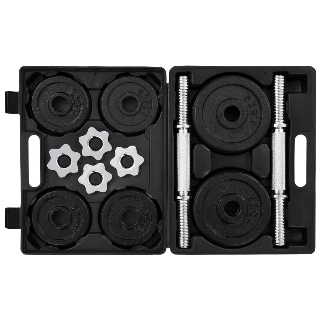 8719883687971_g_en_hd_3 vidaXL 15 Piece Dumbbell set 20 kg Cast Iron - Image 4