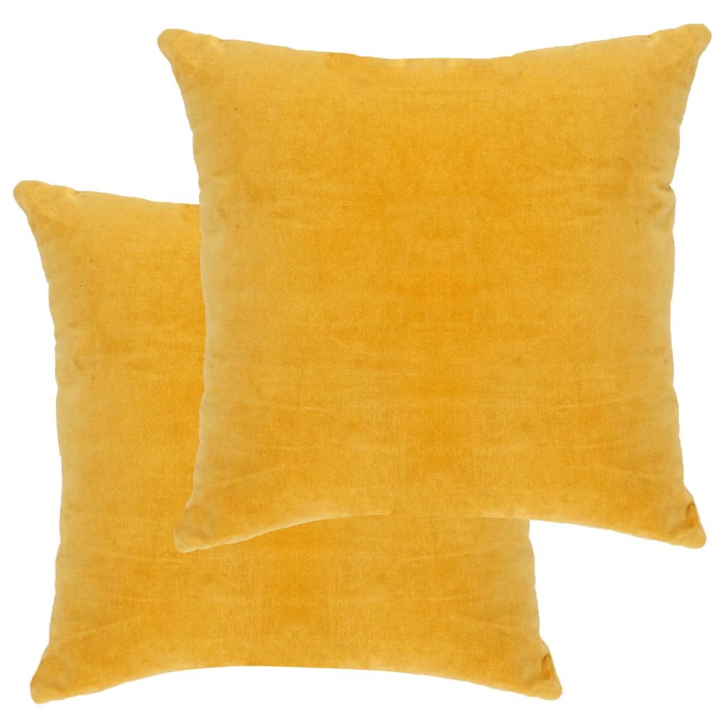 8719883688206_a_en_hd_1 vidaXL Cushions Cotton Velvet 2 pcs 45x45 cm Yellow - Image 1