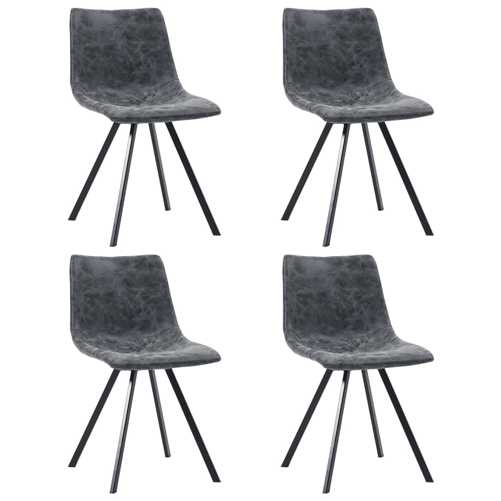 8719883690186_a_en_hd_1 vidaXL Dining Chairs 4 pcs Black Faux Leather - Image 1