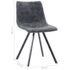 vidaXL Dining Chairs 4 pcs Black Faux Leather - Image 8