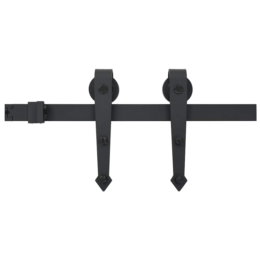 8719883691350_a_en_hd_1 vidaXL Sliding Door SKIEN Hardware Kit 200 cm Steel Black - Image 2
